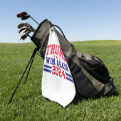 トランプが2024年に再び勝利 ゴルフタオル (グリーン)