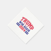 トランプが2024年に再び勝利 スタンダードカクテルナプキン (角)