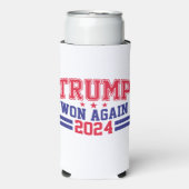 トランプが2024年に再び勝利 スリム缶クーラー (Seltzer正面)