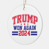 トランプが2024年に再び勝利 セラミックオーナメント (左)