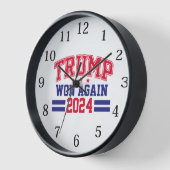 トランプが2024年に再び勝利 壁時計 (傾斜)