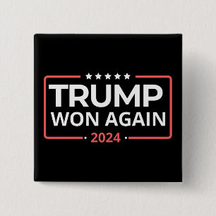 トランプが2024年に再び勝利 缶バッジ