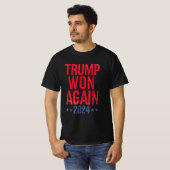 トランプが2024年に再び勝利 Tシャツ (正面フル)