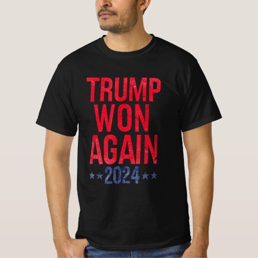 トランプが2024年に再び勝利 Tシャツ (正面)