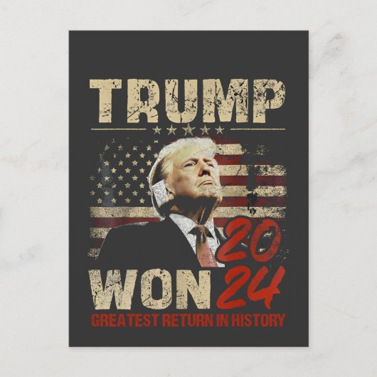 トランプが2024年に勝つ　歴史上最も偉大な逆転劇 ポストカード (正面)