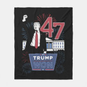 トランプが2024年に大統領47アメリカ合衆国 フリースブランケット (正面)