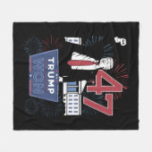 トランプが2024年に大統領47アメリカ合衆国 フリースブランケット (正面(横))