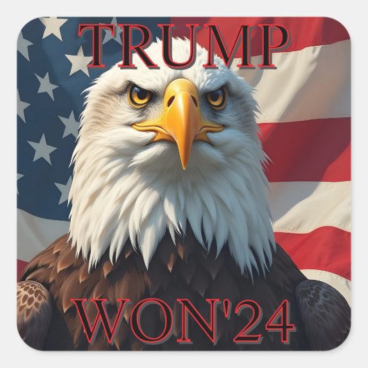 トランプが2024年ウォン スクエアシール (正面)