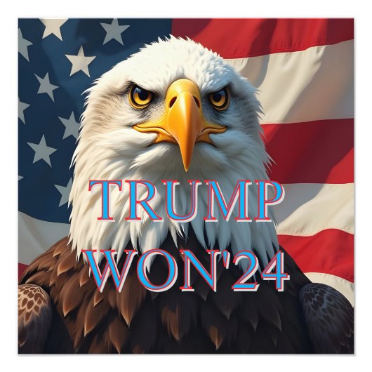 トランプが2024年ウォン フォトプリント            (正面)