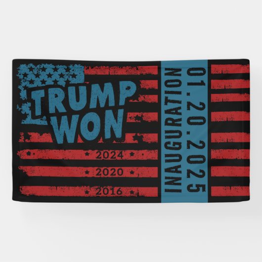 トランプが2024年ウォン 横断幕 (横)