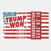 トランプが2024年ウォン 長方形シール (正面)