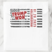 トランプが2024年ウォン 長方形シール (バッグ)