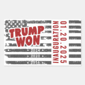 トランプが2024年ウォン 長方形シール (正面)