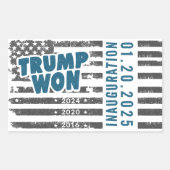 トランプが2024年ウォン 長方形シール (正面)