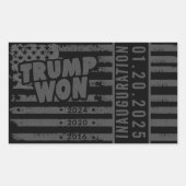 トランプが2024年ウォン 長方形シール (正面)