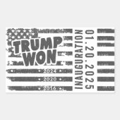 トランプが2024年ウォン 長方形シール (正面)