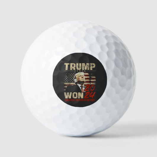 トランプが2024年素晴らしに歴史に復帰 ゴルフボール (正面)