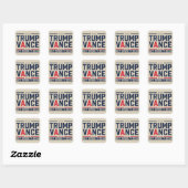 トランプが2024年選挙で勝利 トランプ大統領 ヴァンス スクエアシール (シート)