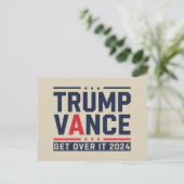 トランプが2024年選挙で勝利 トランプ大統領 ヴァンス ポストカード (スタンド正面)