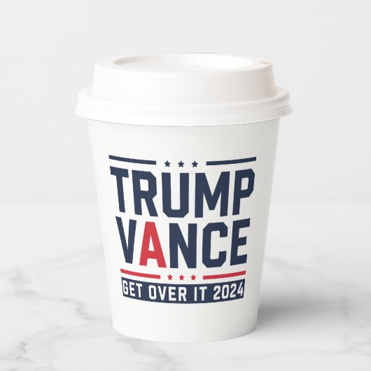 トランプが2024年選挙で勝利 トランプ大統領 ヴァンス 紙コップ (正面)