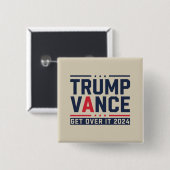 トランプが2024年選挙で勝利 トランプ大統領 ヴァンス 缶バッジ (正面&裏面)