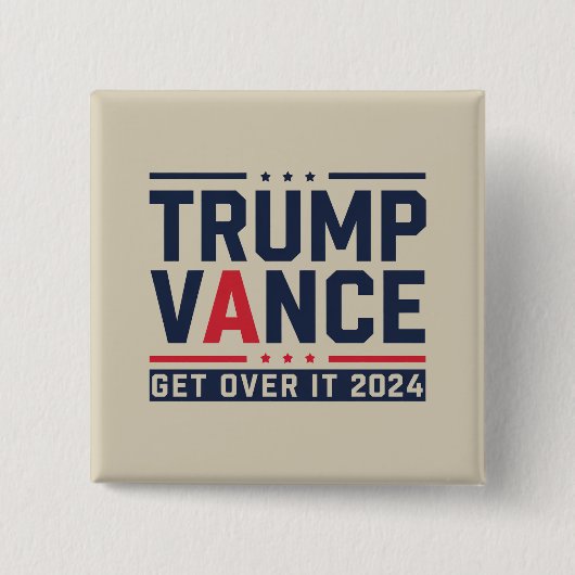 トランプが2024年選挙で勝利 トランプ大統領 ヴァンス 缶バッジ (正面)