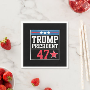 トランプが2024年選挙で勝利 トランプ2024年当選 スタンダードカクテルナプキン