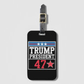 トランプが2024年選挙で勝利 トランプ2024年当選 ラゲッジタグ (正面縦)
