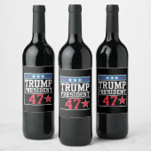 トランプが2024年選挙で勝利 トランプ2024年当選 ワインラベル (ボトル)