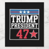 トランプが2024年選挙で勝利 トランプ2024年当選 ワインラベル (シングルラベル)