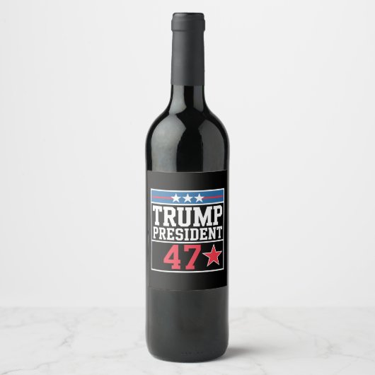 トランプが2024年選挙で勝利 トランプ2024年当選 ワインラベル (正面)