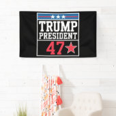 トランプが2024年選挙で勝利 トランプ2024年当選 横断幕 (インサイチュ)