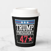 トランプが2024年選挙に勝利 トランプ2024年当選 紙コップ (正面)