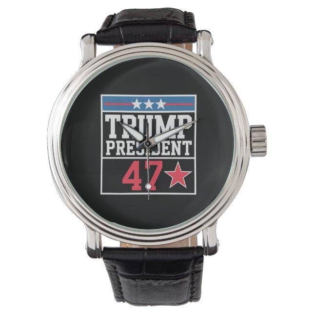 トランプが2024年選挙に勝利 トランプ2024年当選 腕時計 (正面)