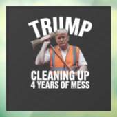 トランプが4年分のゴミを片付ける ゴミ箱 ウィンドウサイン (シート3)