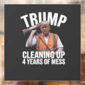 トランプが4年分のゴミを片付ける ゴミ箱 ウィンドウサイン (シート2)
