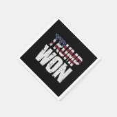 トランプが47代目米国大統領に当選 2024年選挙 スタンダードカクテルナプキン (角)
