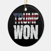 トランプが47代目米国大統領に当選 2024年選挙 セラミックオーナメント (左)