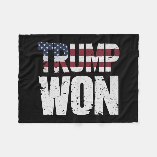トランプが47代目米国大統領に当選 2024年選挙 フリースブランケット (正面(横))