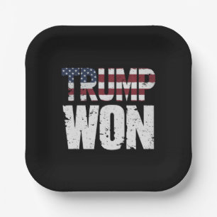 トランプが47代目米国大統領に当選 2024年選挙 ペーパープレート