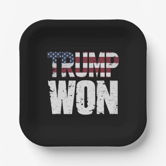 トランプが47代目米国大統領に当選 2024年選挙 ペーパープレート (正面)