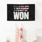 トランプが47代目米国大統領に当選 2024年選挙 横断幕 (インサイチュ)