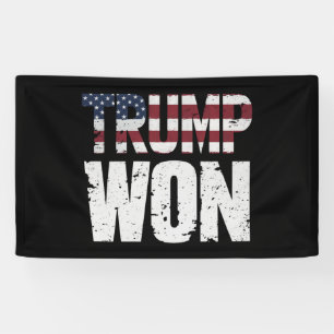 トランプが47代目米国大統領に当選 2024年選挙 横断幕
