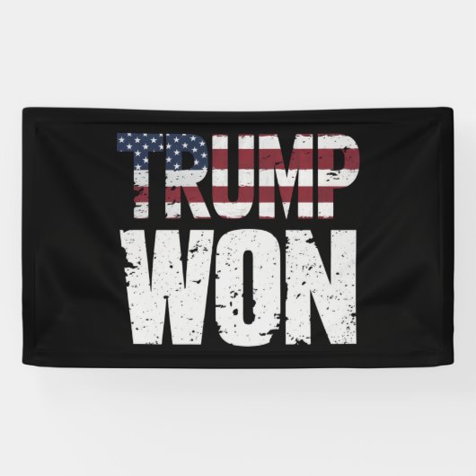 トランプが47代目米国大統領に当選 2024年選挙 横断幕 (横)