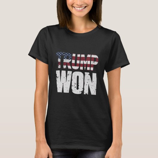 トランプが47代目米国大統領に当選 2024年選挙 Tシャツ (正面)