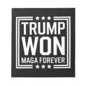 トランプが47代目米国大統領に当選 Maga 選挙 2024 ノートパッド (正面)