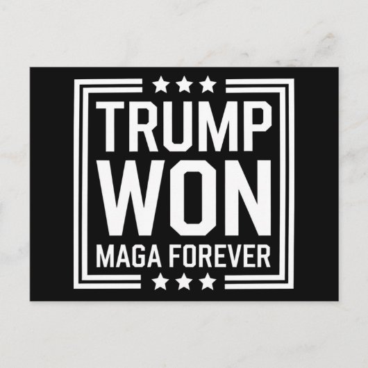 トランプが47代目米国大統領に当選 Maga 選挙 2024 ポストカード (正面)