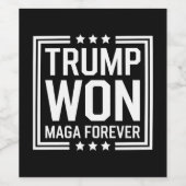 トランプが47代目米国大統領に当選 Maga 選挙 2024 ワインラベル (シングルラベル)