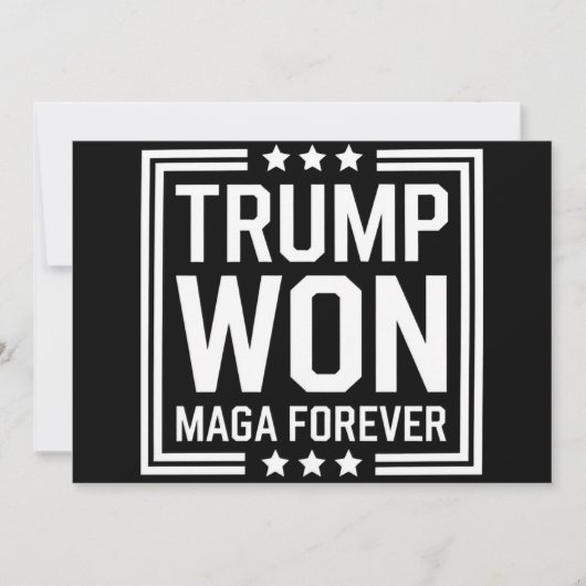 トランプが47代目米国大統領に当選 Maga 選挙 2024 招待状 (正面)