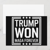 トランプが47代目米国大統領に当選 Maga 選挙 2024 招待状 (正面/裏面)
